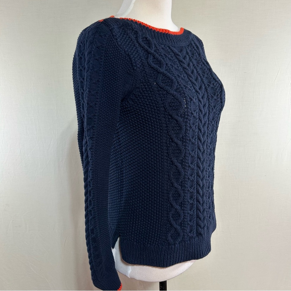 J. Crew Navy Cable Knit Sweater - Picture 2 of 16
